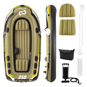 Heavy-Duty Inflatable Boat 4-Person Fishing Raft Set