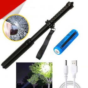 46CM LED Flashlight Hiking Retractable Zoom Security Torch for Camping Lamp Bright(Must Provide A Hazardous Materials Shipping Label For Self-pic