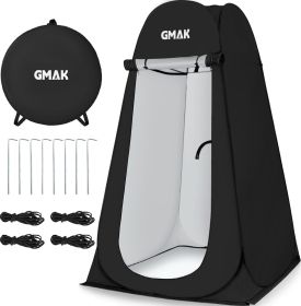 Pop Up Privacy Shower Tent, Portable Pop Up Beach Dressing Changing Room UV/Rain Outdoor Privacy Shelter Camping Tent (Color: Black 6.2ft High -47.2 Width)