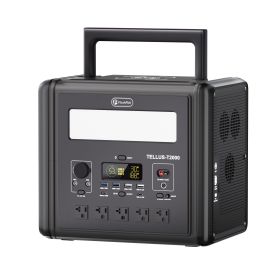 2000W Portable Power Station, 1536Wh LiFePO4 Battery Pack with 4000W Surge, AC Fast Charge,1.5H Full charged, LED Flashlight - Solar Generator fo (Output: 2000W Solar Generator)